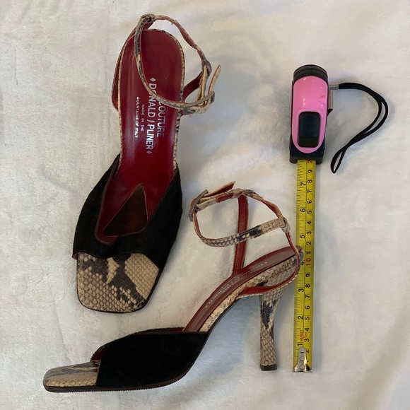 Vintage Donald Pliner Brown Haircalf & Snakeskin Sandals, Sz 10, Never worn! - Picture 9 of 12